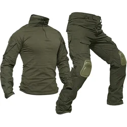 Uniforme táctico ripstop camuflaje con coderas y rodilleras