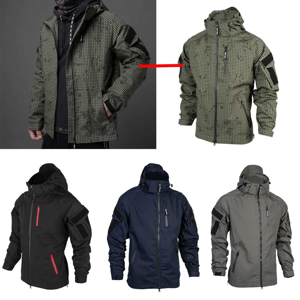 Chaqueta táctica camuflaje nocturno transpirable para caza aire libre - imagen 3
