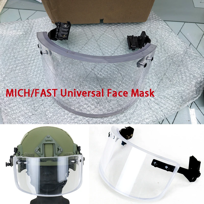 Casco táctico MICH FAST UHMWPE con máscara balística nivel IIIA - imagen 3