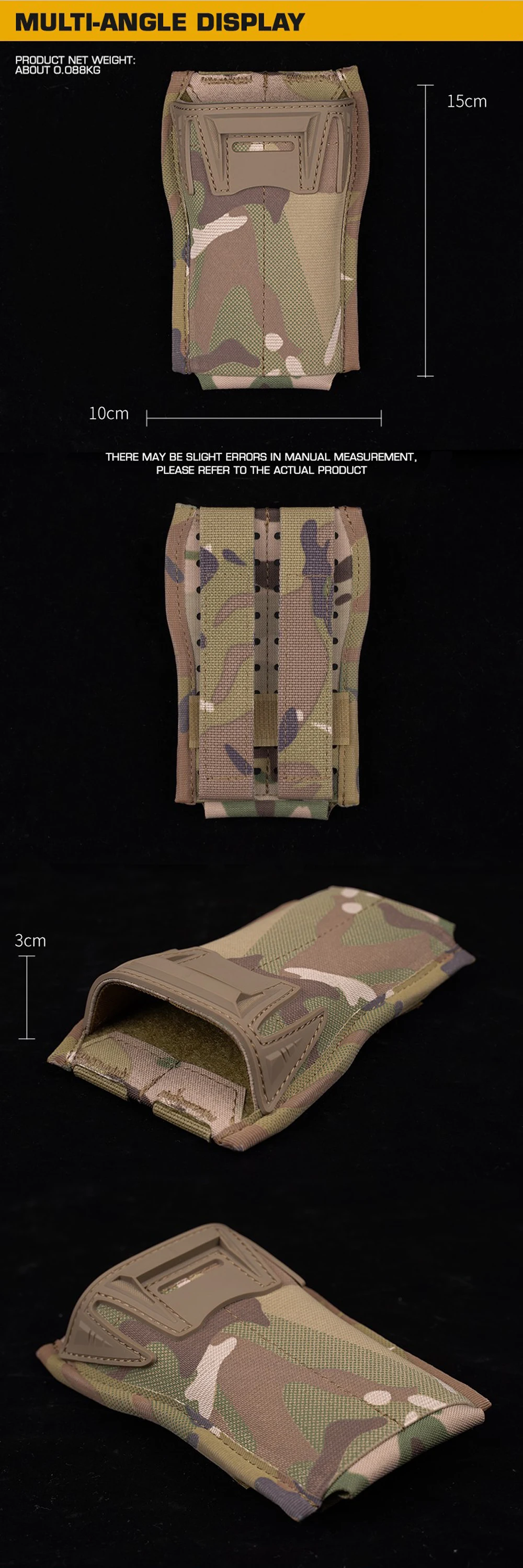 Bolsa táctica con acabado de tela Cordura