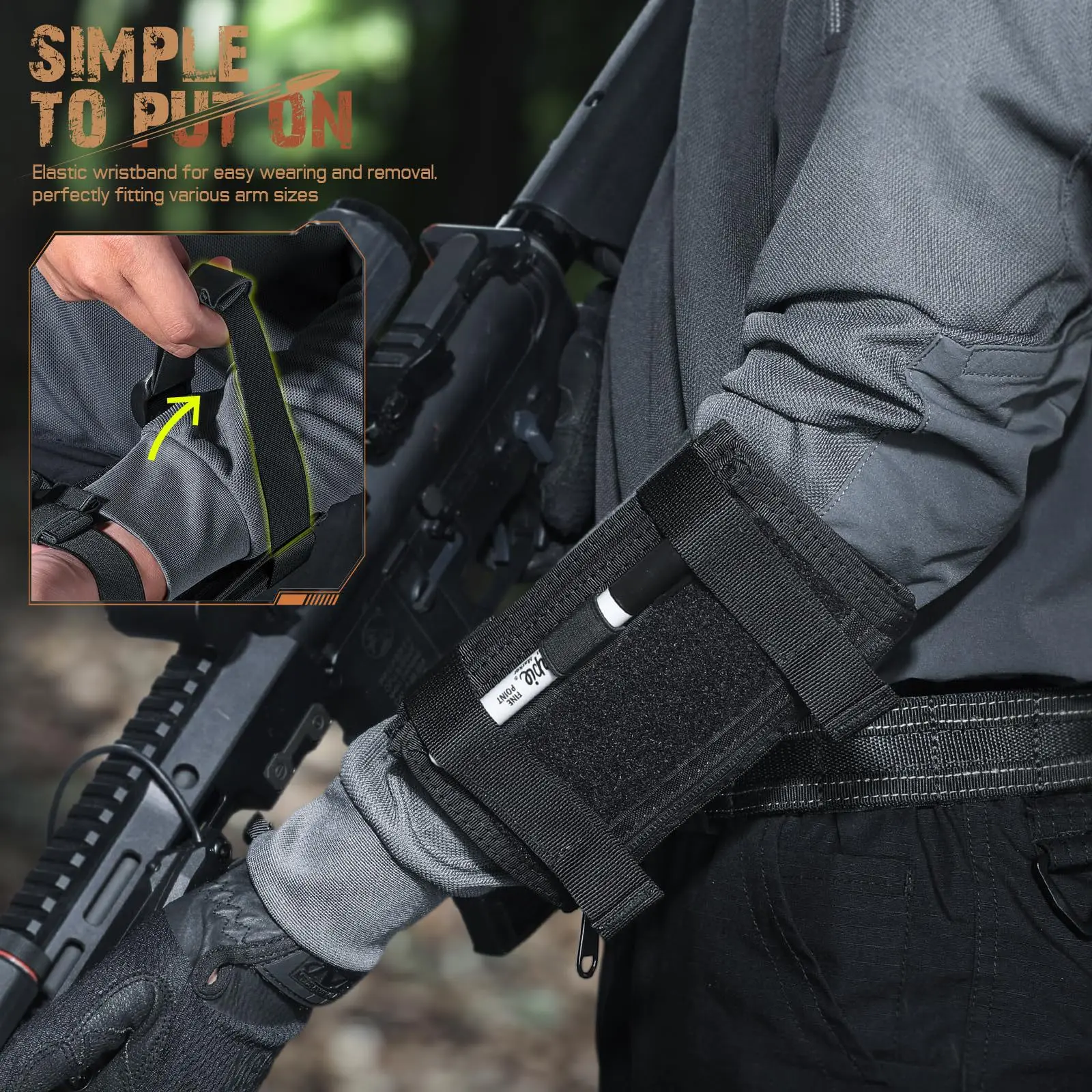 Portatarjetas táctico ajustable para brazalete QB outdoor - imagen 4