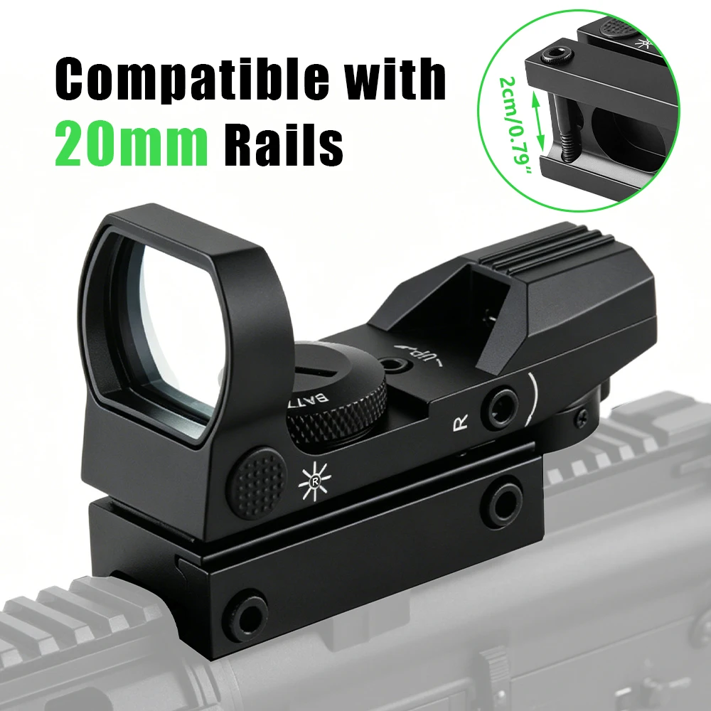Óptica de mira reflex táctica para rifle con montaje en riel Picatinny - imagen 3