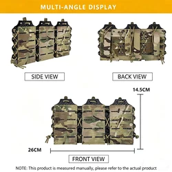 Porta-cargadores táctico MOLLE nylon con liberación rápida 5,56 T-Plate