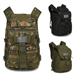 Mochila táctica MOLLE multifunción con cremallera y compartimentos