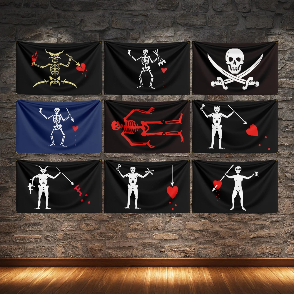 Bandera pirata Barbanegra Edward Teach para decoración náutica - imagen 5