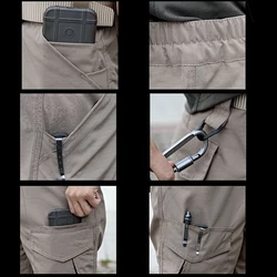 Pantalones cargo tácticos impermeables secado rápido hombre verano