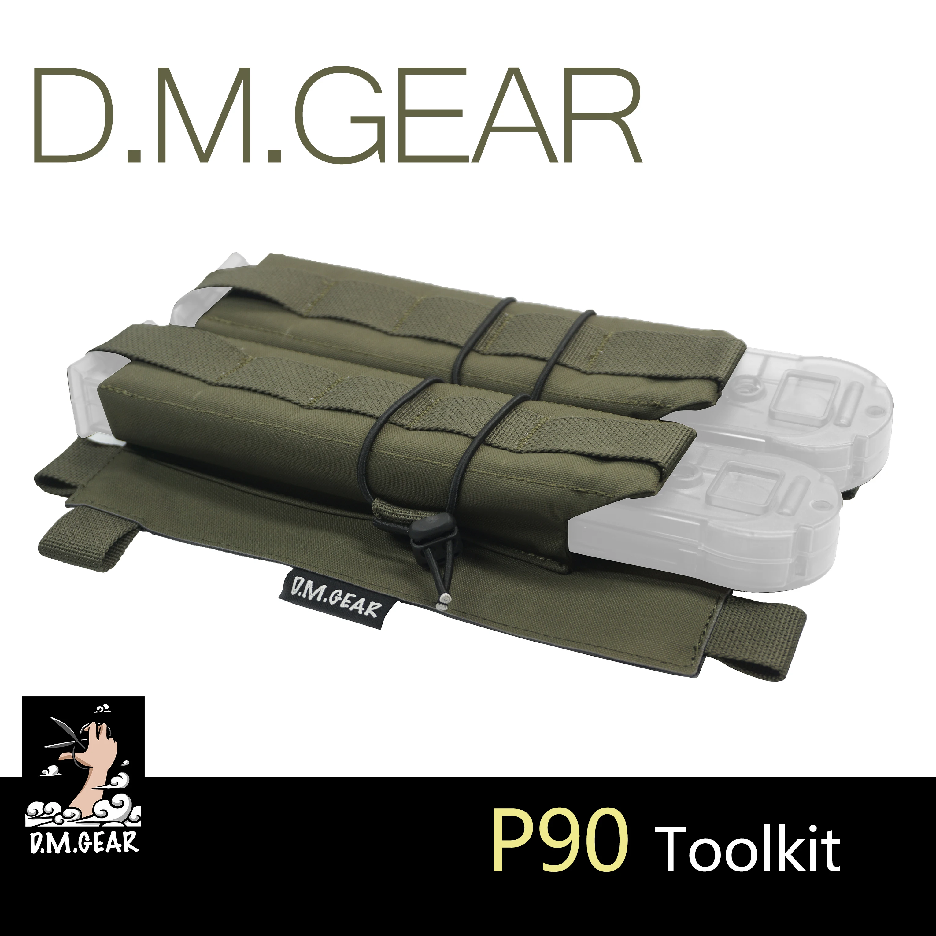 DMgear porta-municiones P90 MOLLE para muslo o pecho - imagen 3