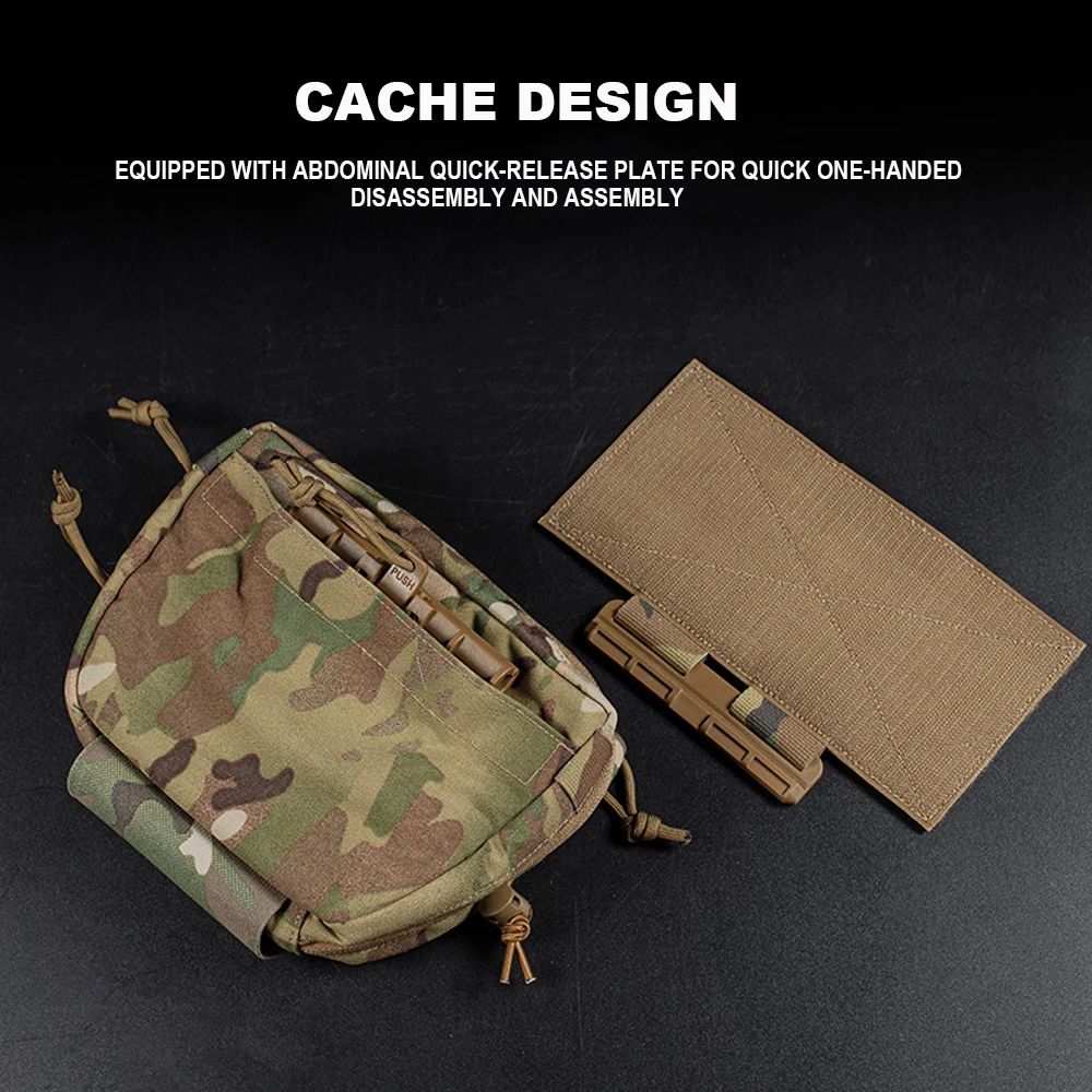 Bolsa táctica MOLLE desmontable riñonera pecho ajustable para caza - imagen 2