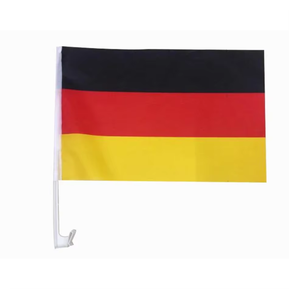 Bandera de Alemania para coche con asta de plástico resistente - imagen 3