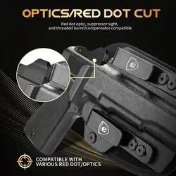 Funda Kydex-nailon 1911 5" sin riel, corte óptico, derecha