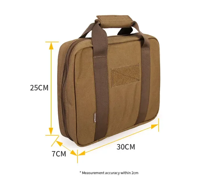 Bolso táctico, vista lateral con detalles de construcción
