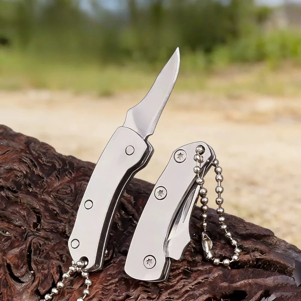 Cuchillo plegable de acero inoxidable para camping y viajes aire libre