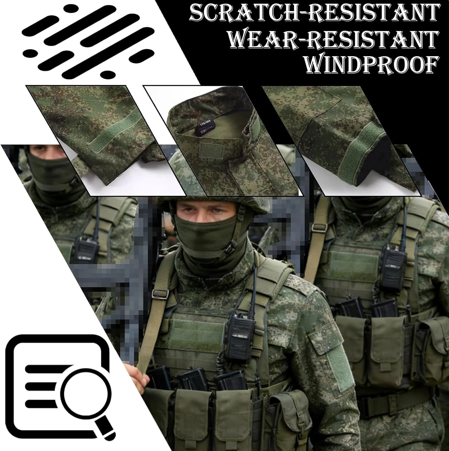 Uniforme táctico EMR ruso con casco FAST Bump para airsoft y paintball - imagen 4