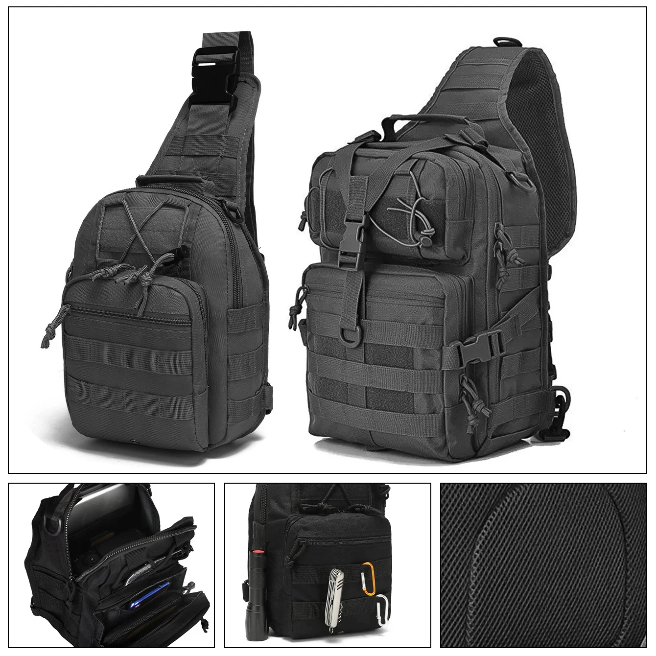 Bolso de pecho MOLLE multifunción para bicicleta y senderismo - imagen 5