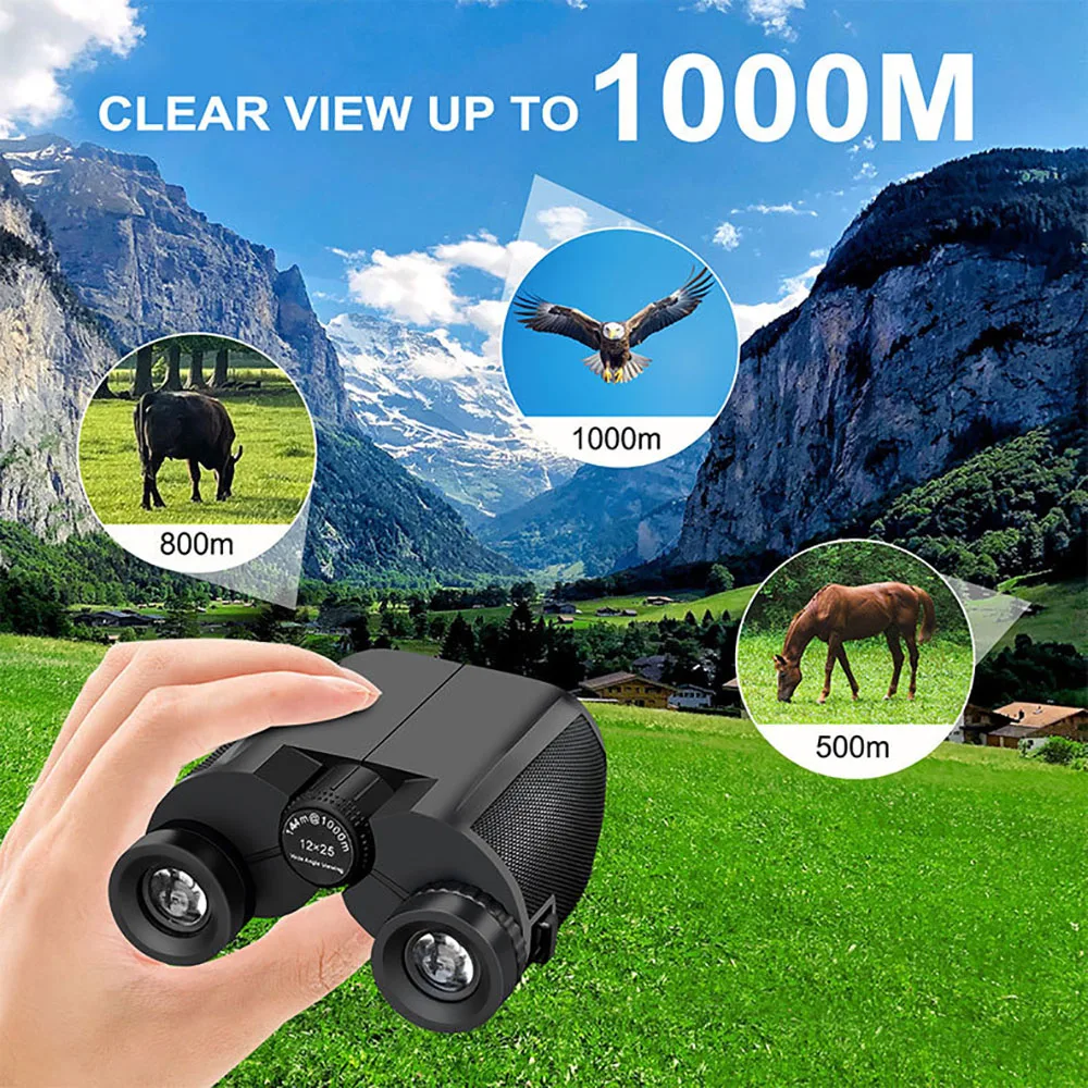 Binoculares 12x25 HD BAK4 FMC – Compactos para aves y caza