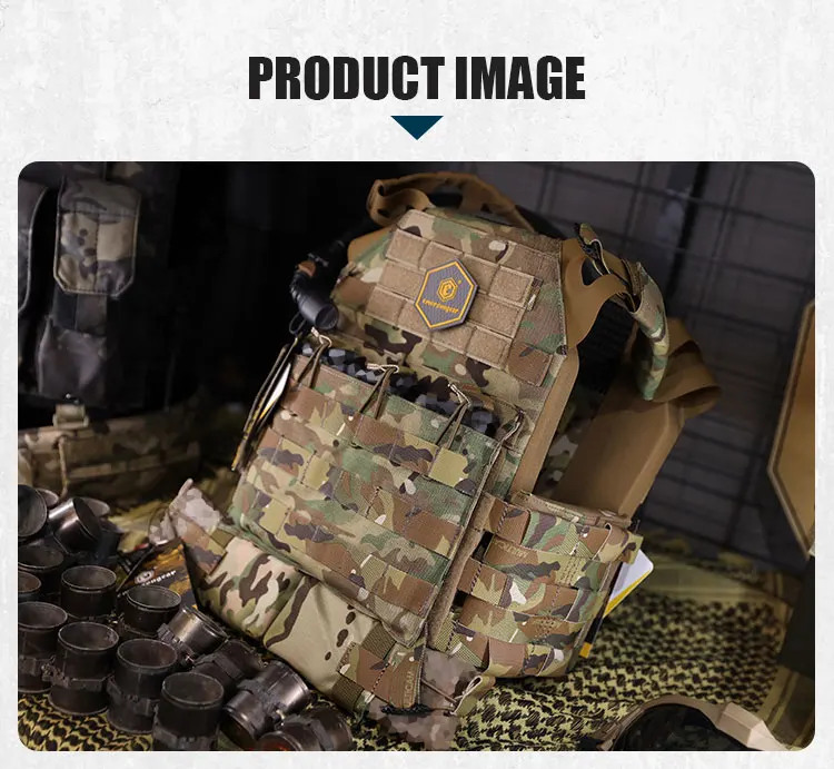 Vista de la bolsa lateral con diseño MOLLE