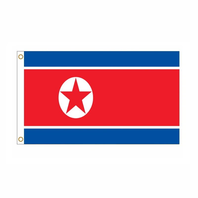 Bandera de Corea del Norte mostrando diseño detallado