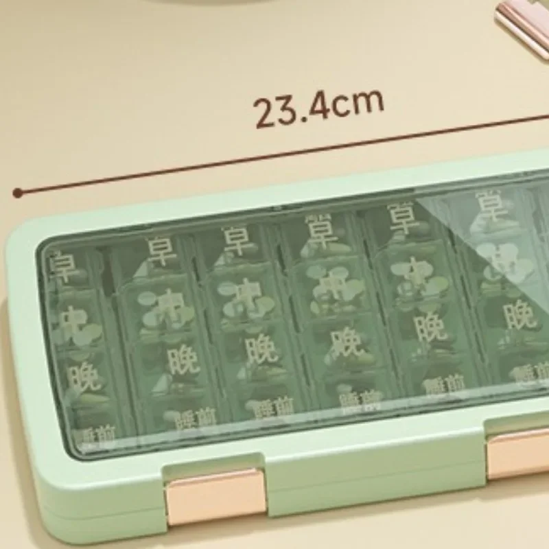 Pastillero organizador de medicamentos para viajes con compartimentos - imagen 5