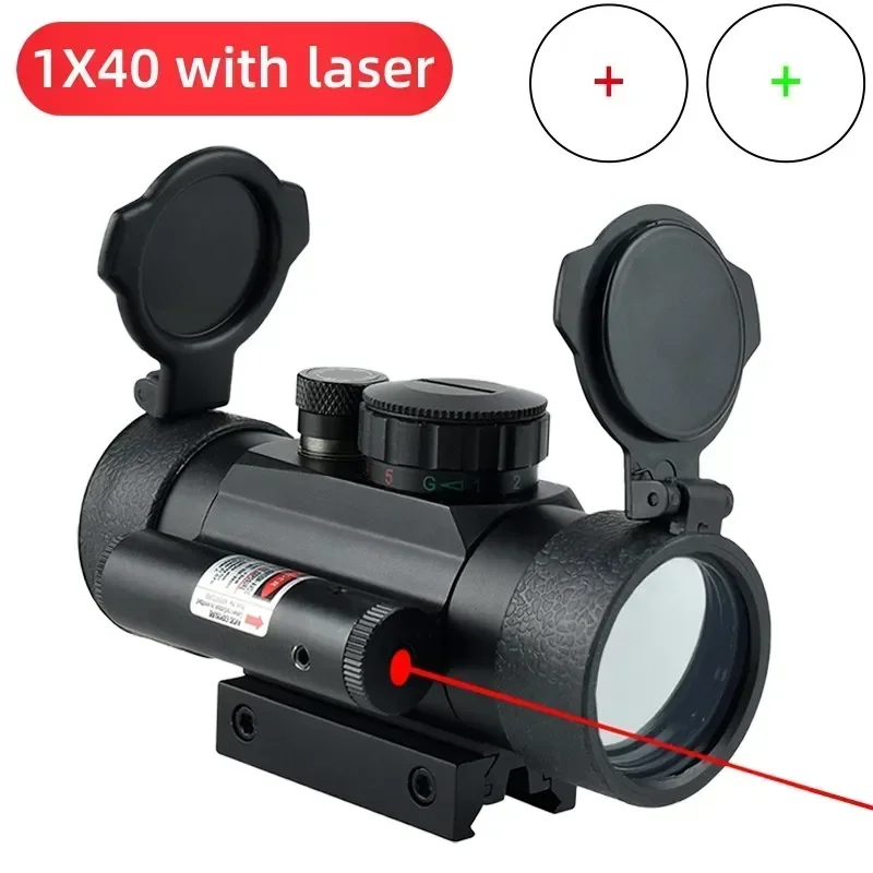 Mira de punto rojo táctica con láser para airsoft y caza - imagen 2
