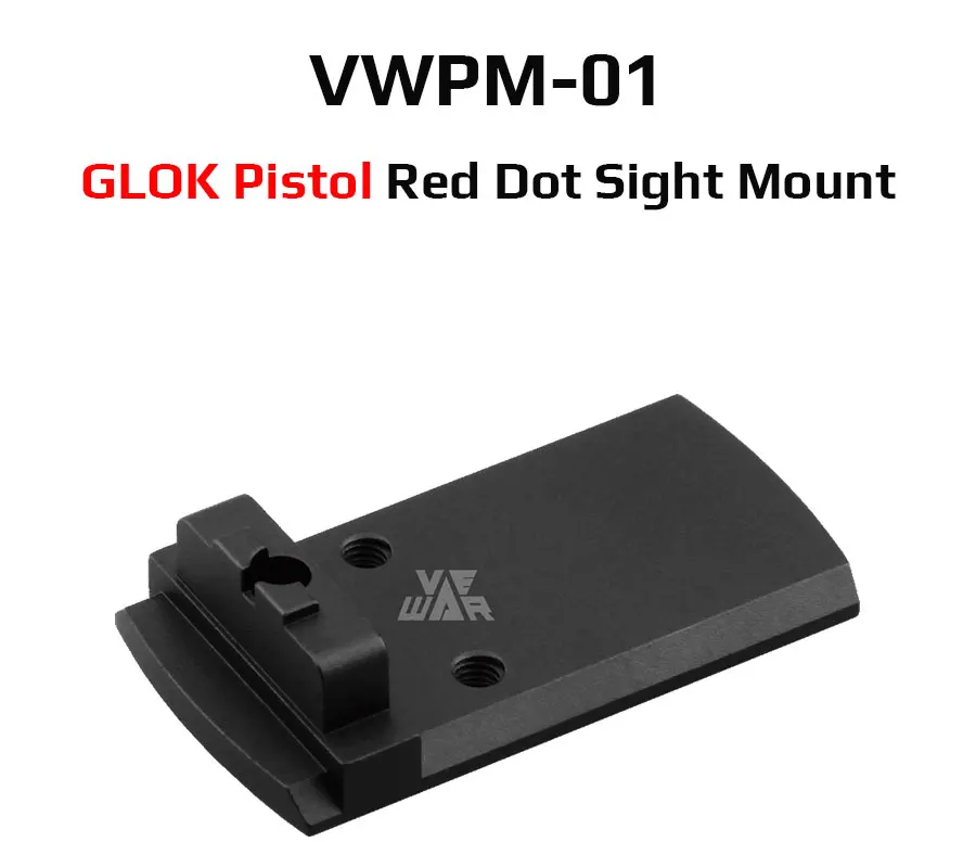 Montagem de pegada para escopo de ponto vermelho en Glock (6061-T6)