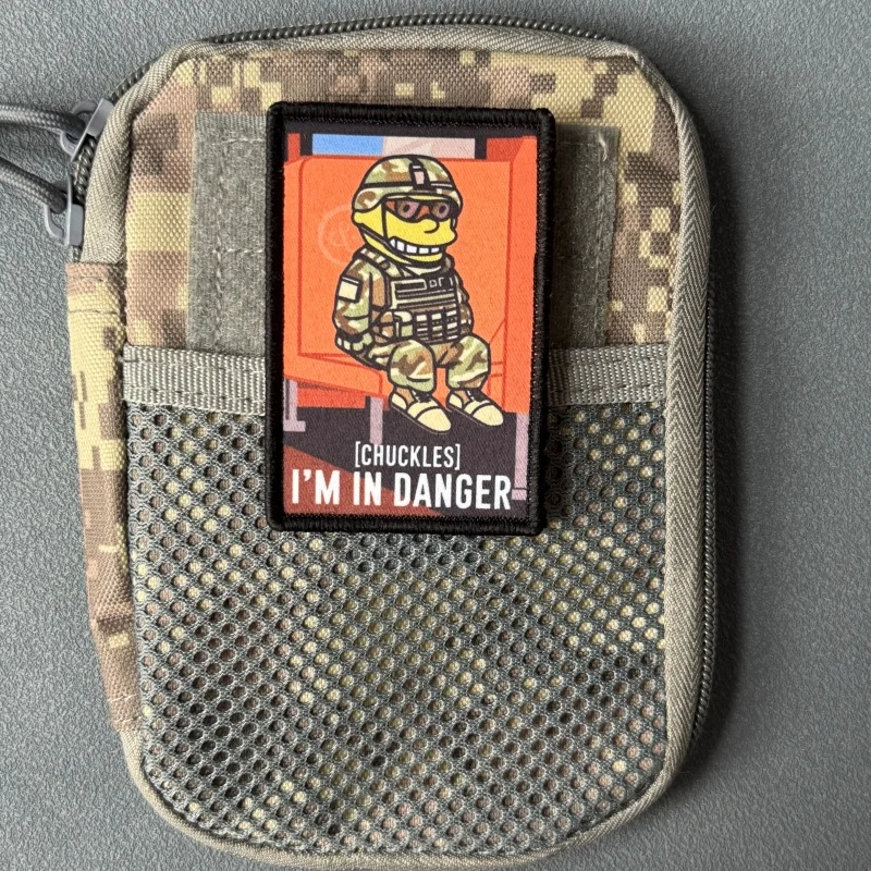 Parche táctico de moral «I'm in Danger» con velcro - imagen 2