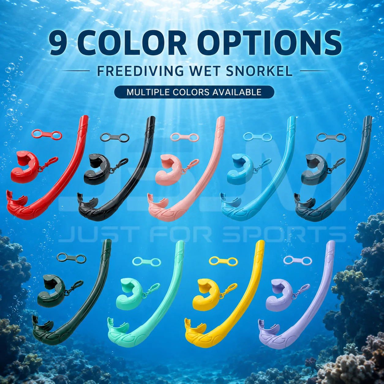 JSJM snorkel plegable de silicona freediving para apnea con funda - imagen 3