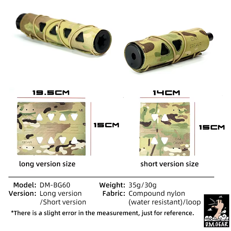DMgear Cubierta térmica para supresor airsoft camuflaje táctico - imagen 5