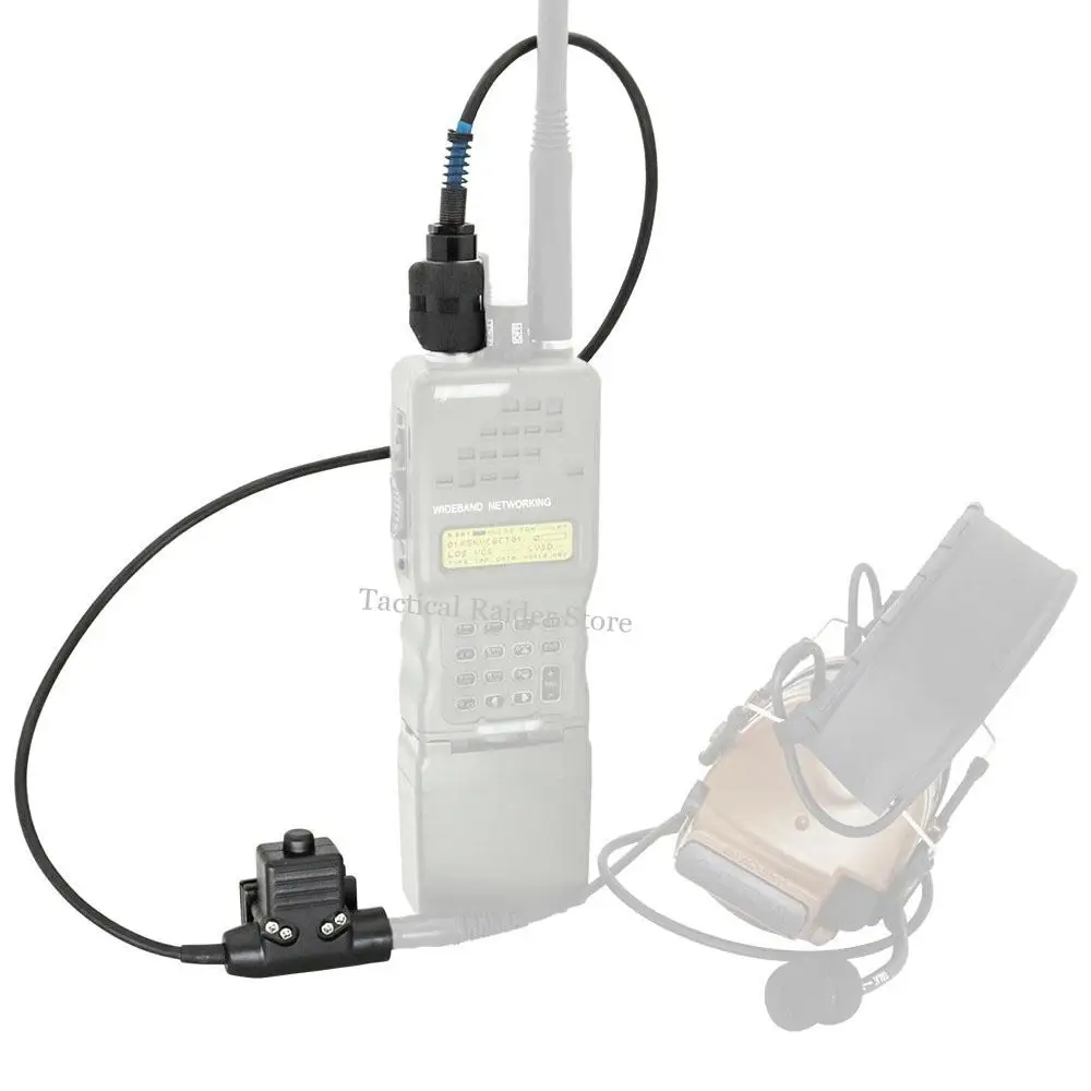 Conector PTT negro para radios AN/PRC-152 y PRC-148 uso exterior - imagen 3