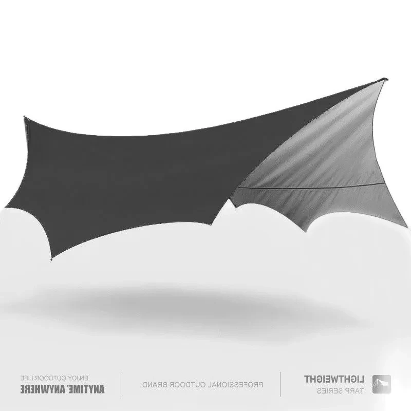 Toldo impermeable lona plata negro para exterior, refugio solar - imagen 4