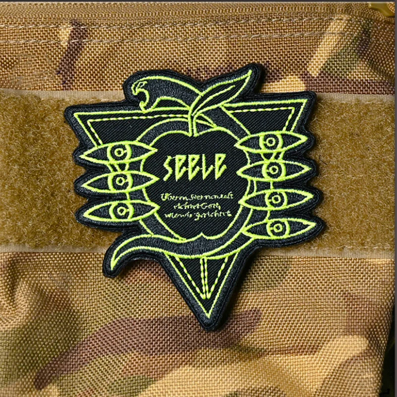 Parche bordado NERV Evangelion serpiente – Termoadhesivo MOLLE para chaleco - imagen 4