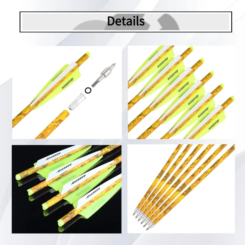 Flechas de carbono para tiro con arco: punta caza y diana - imagen 2