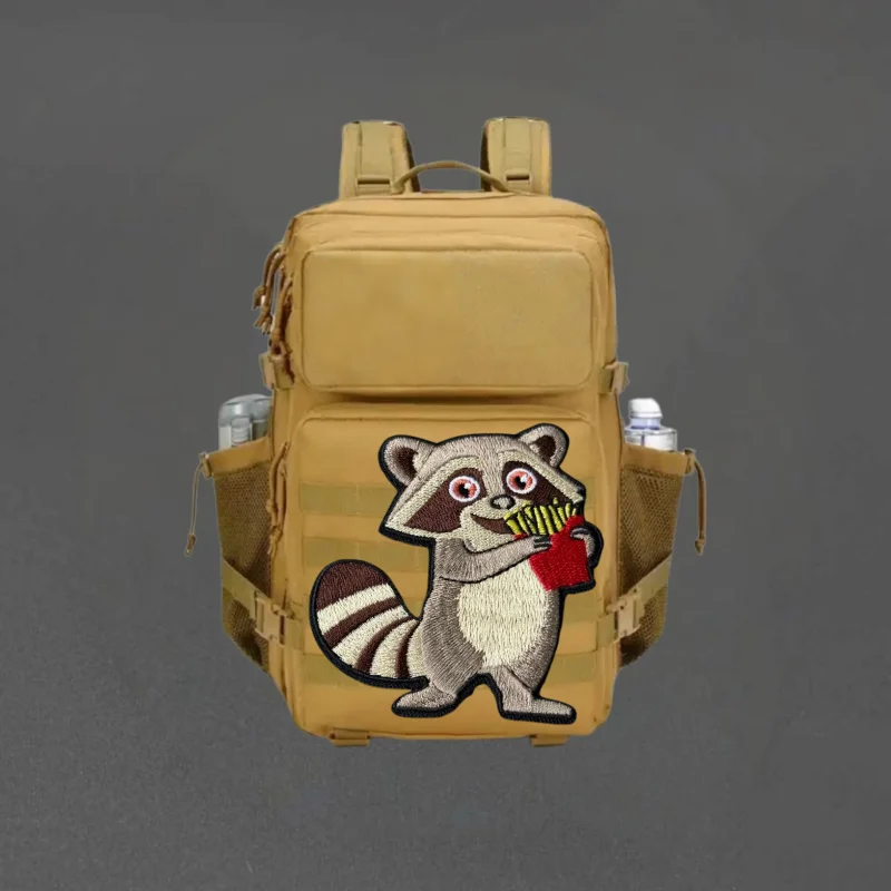 Parche táctico bordado mapache mano zombi, terror, velcro gancho-bucle - imagen 5