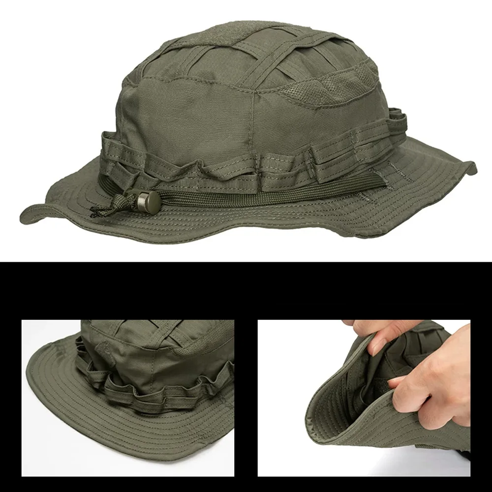 IDOGEAR Sombrero Táctico Boonie Transpirable de Ala Ancha - imagen 2
