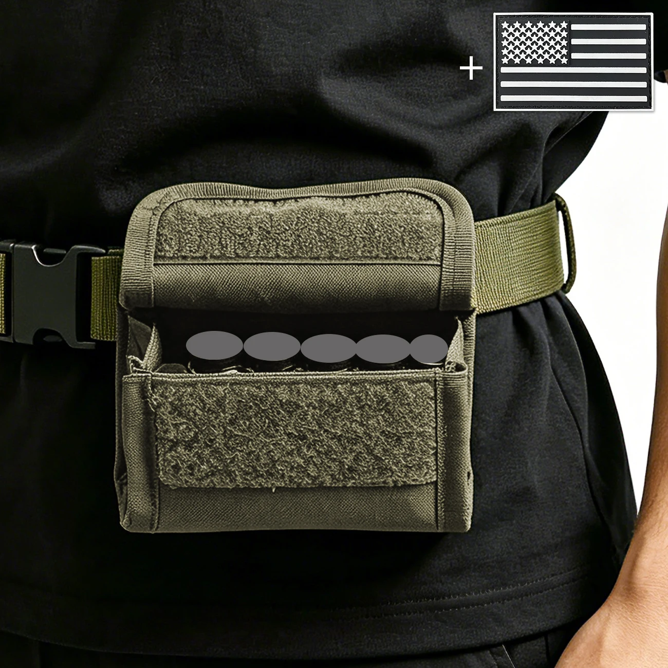 Bolsa de cintura táctica multiusos MOLLE con compartimentos rápido - imagen 4