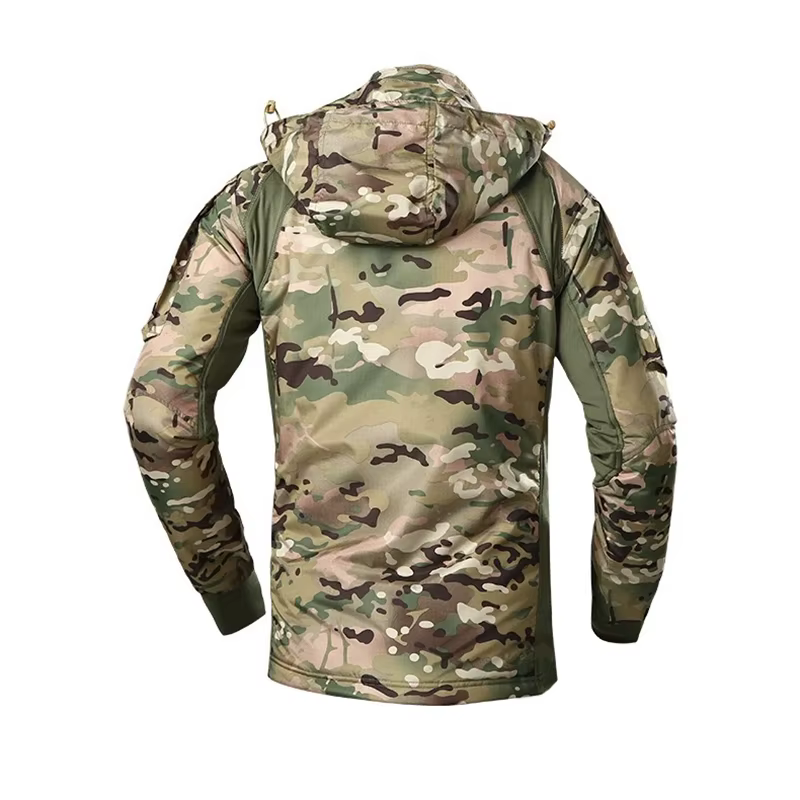 Chaqueta cortavientos con capucha para hombre - lana estampada - imagen 2