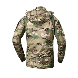 Chaqueta cortavientos con capucha para hombre - lana estampada