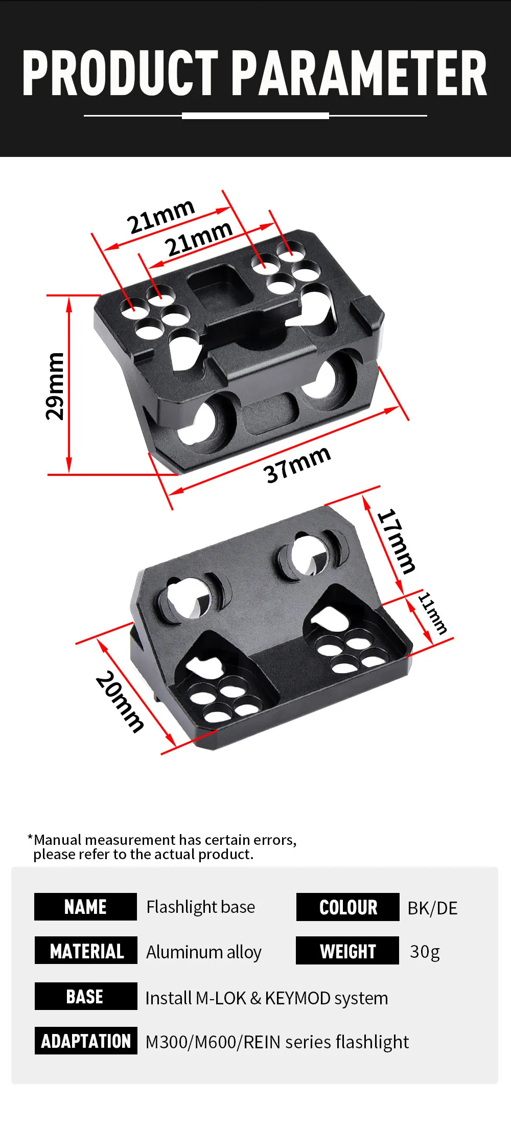 Compatibilidad con estándares M-LOK y KEYMOD