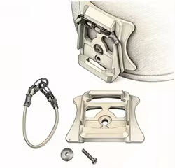 Soporte NVG para casco con clip de liberación rápida en aleación