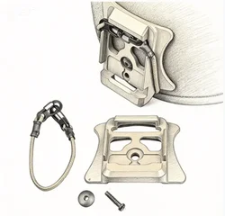 Soporte NVG para casco con clip de liberación rápida en aleación