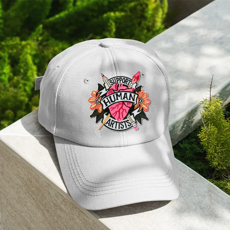 Parche termoadhesivo bordado floral punk para gorra camionero - imagen 5