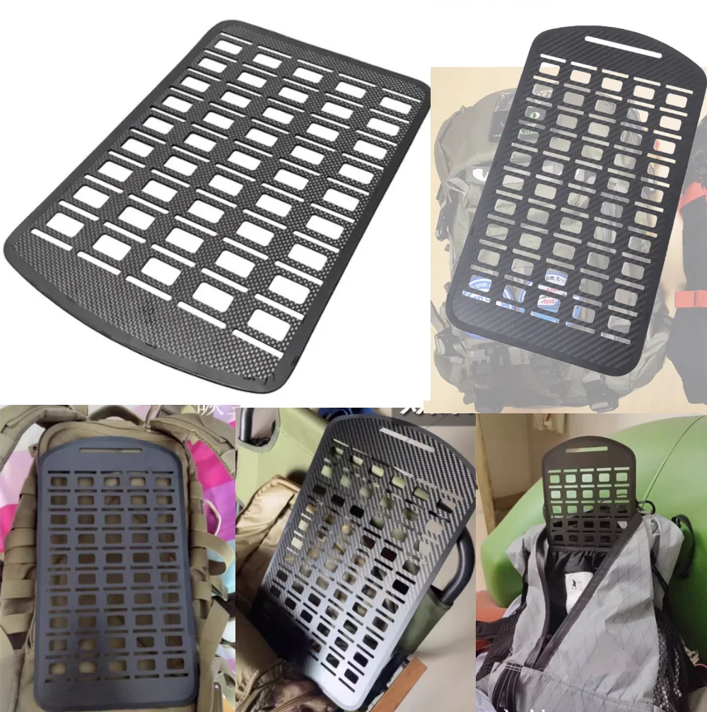 Panel trasero mochila táctica placa fibra carbono interior ligera - imagen 3
