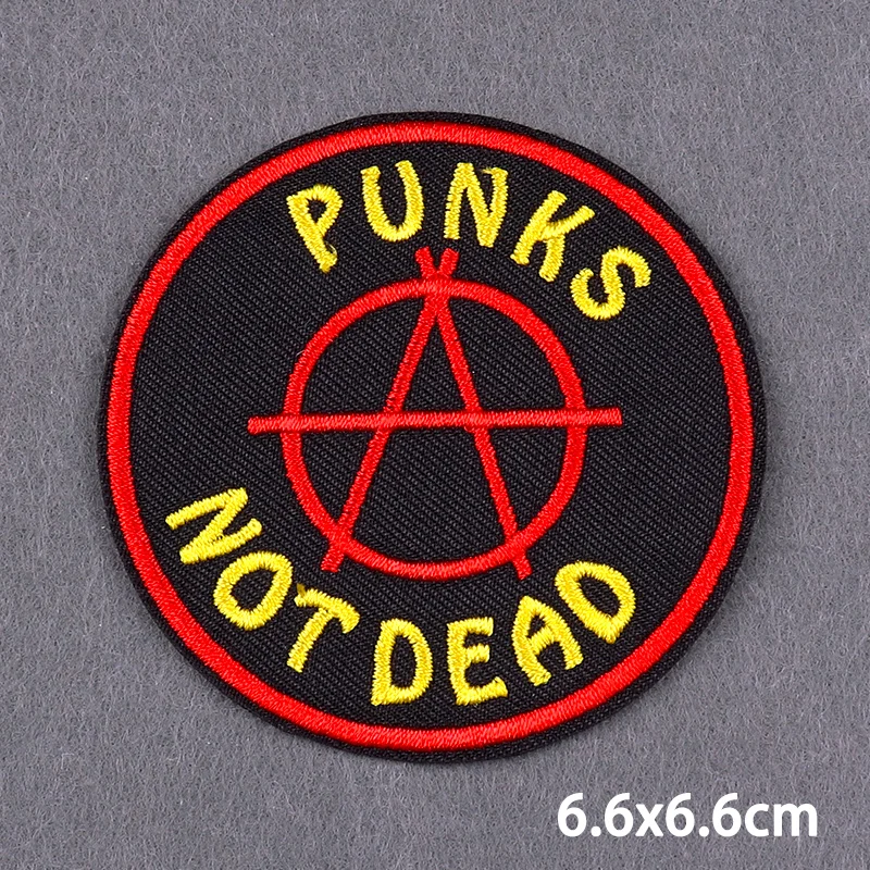 Parche bordado Punk Rock And Roll – Termoadhesivo para ropa - imagen 4