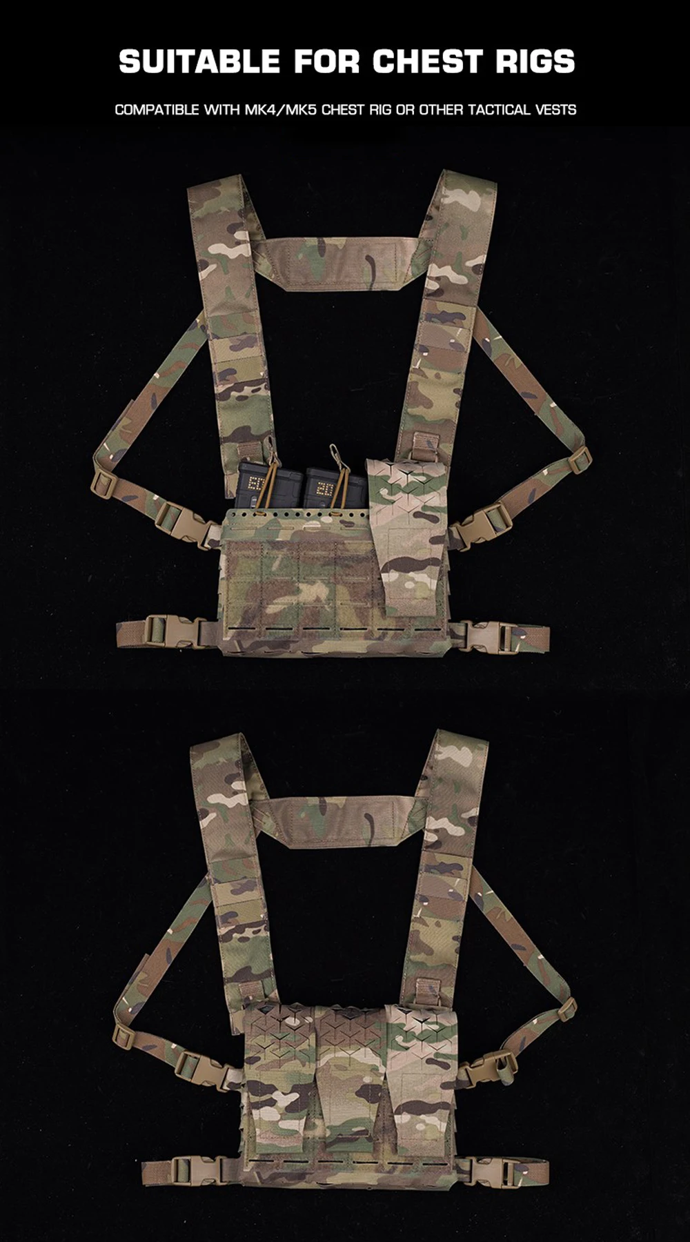 Panel adaptable MOLLE en verde Ranger