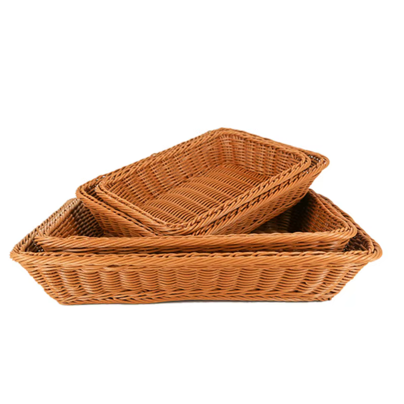 Cesta de mimbre multiusos tejida