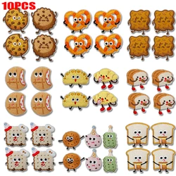 Parche termoadhesivo bordado de galleta y tostada dibujos animados