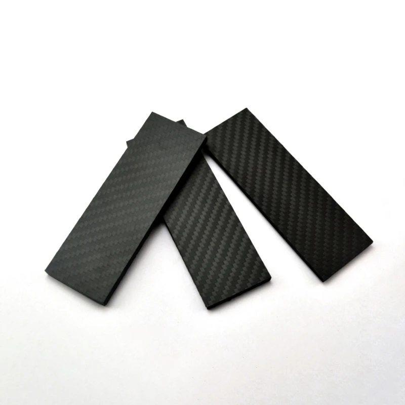 Placa completa fibra de carbono 3K para mango cuchillo