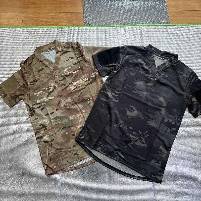 Camiseta táctica secado rápido manga corta para verano