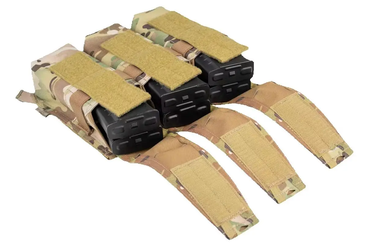 Bolsa táctica para chaleco con solapa y sistema MOLLE modular - imagen 2