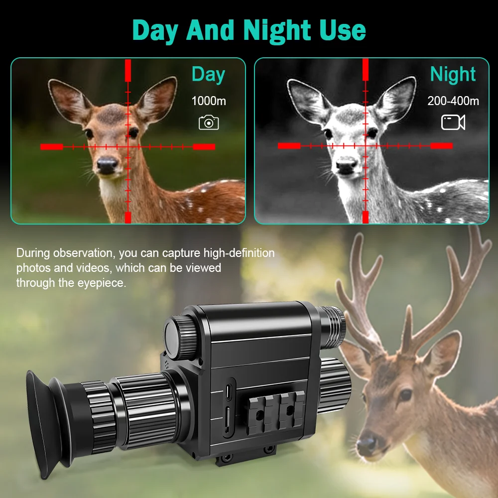 AI ZOOM X5 visor de visión nocturna para rifle CMOS - imagen 5