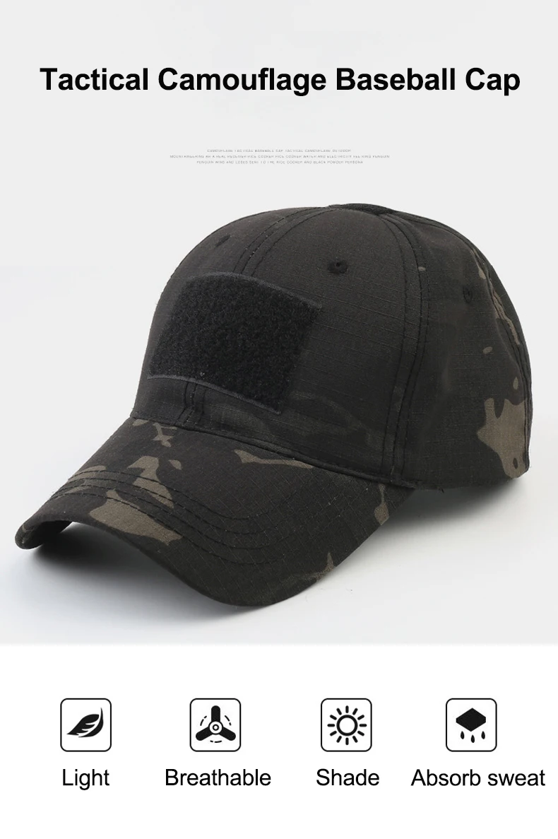 Gorra de béisbol camuflaje para exteriores